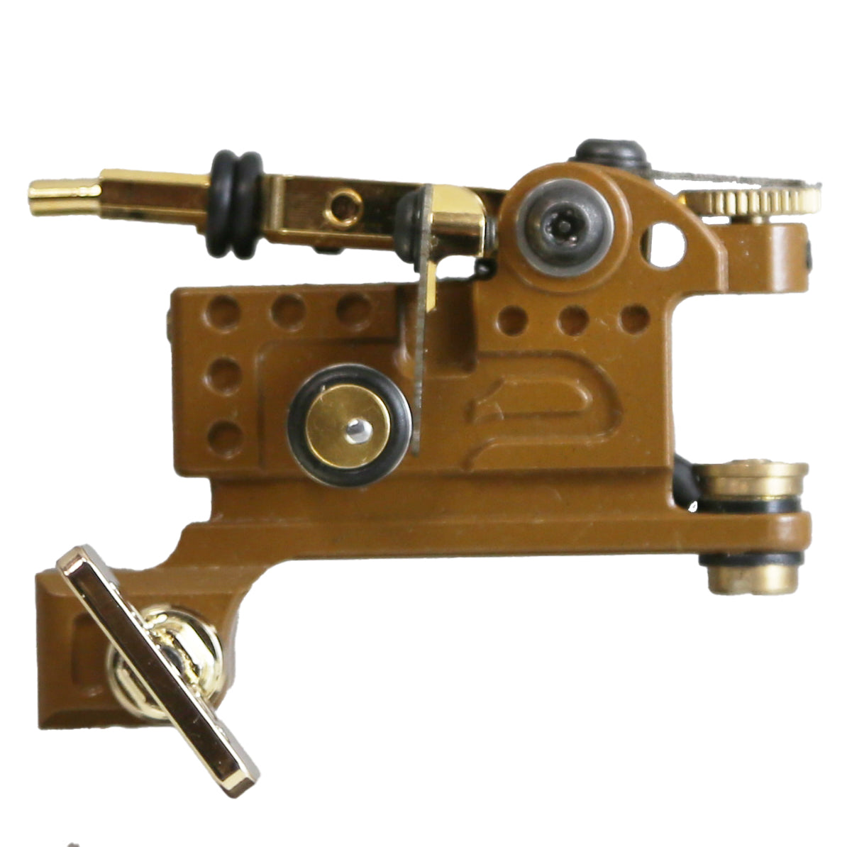 Dark Brown and Gold Shader Tattoo Machine by Martin Pintos P.