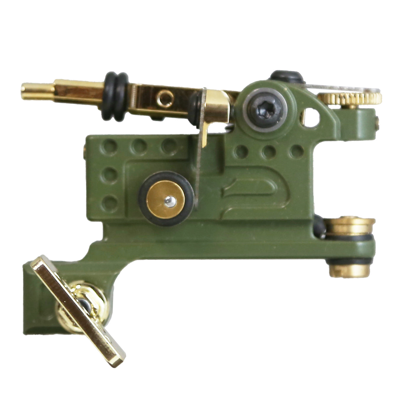 Dark Green and Gold Shader Tattoo Machine by Martin Pintos P.