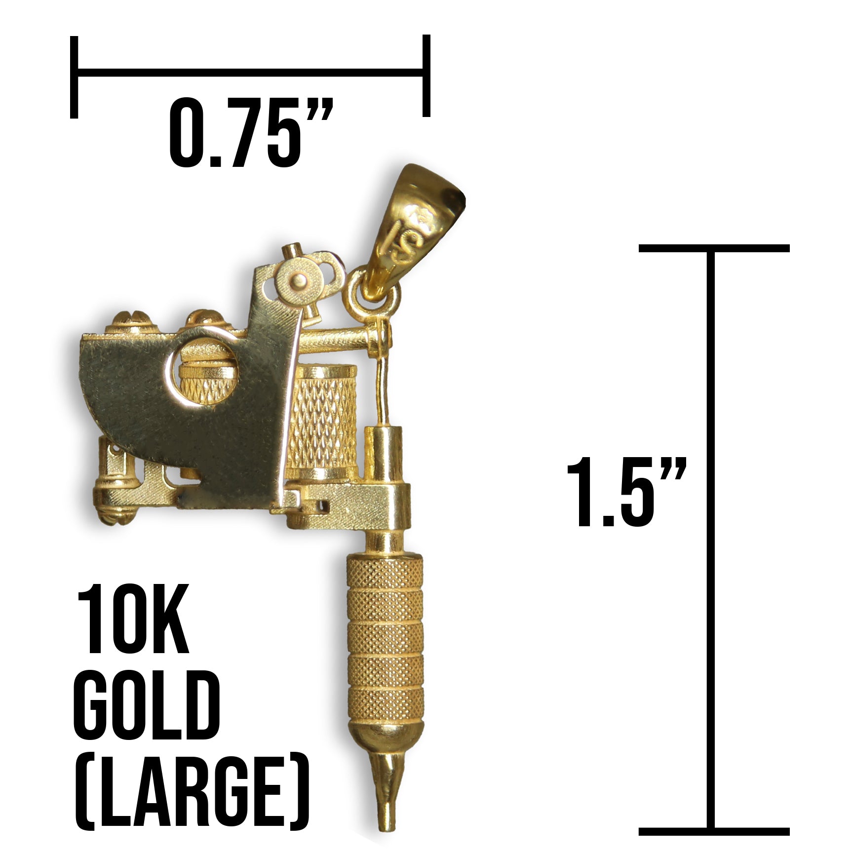 Gold Tattoo Machine Charms