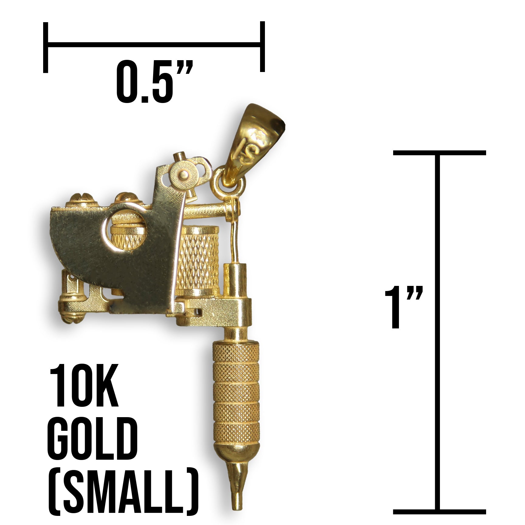 Gold Tattoo Machine Charms