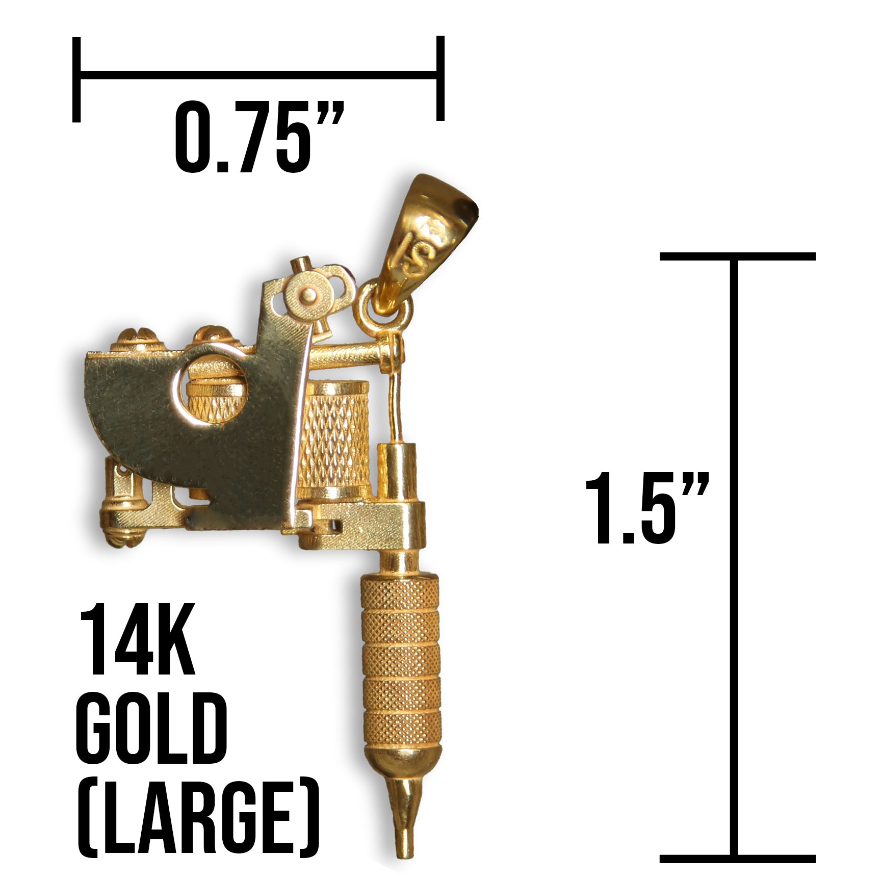 Gold Tattoo Machine Charms