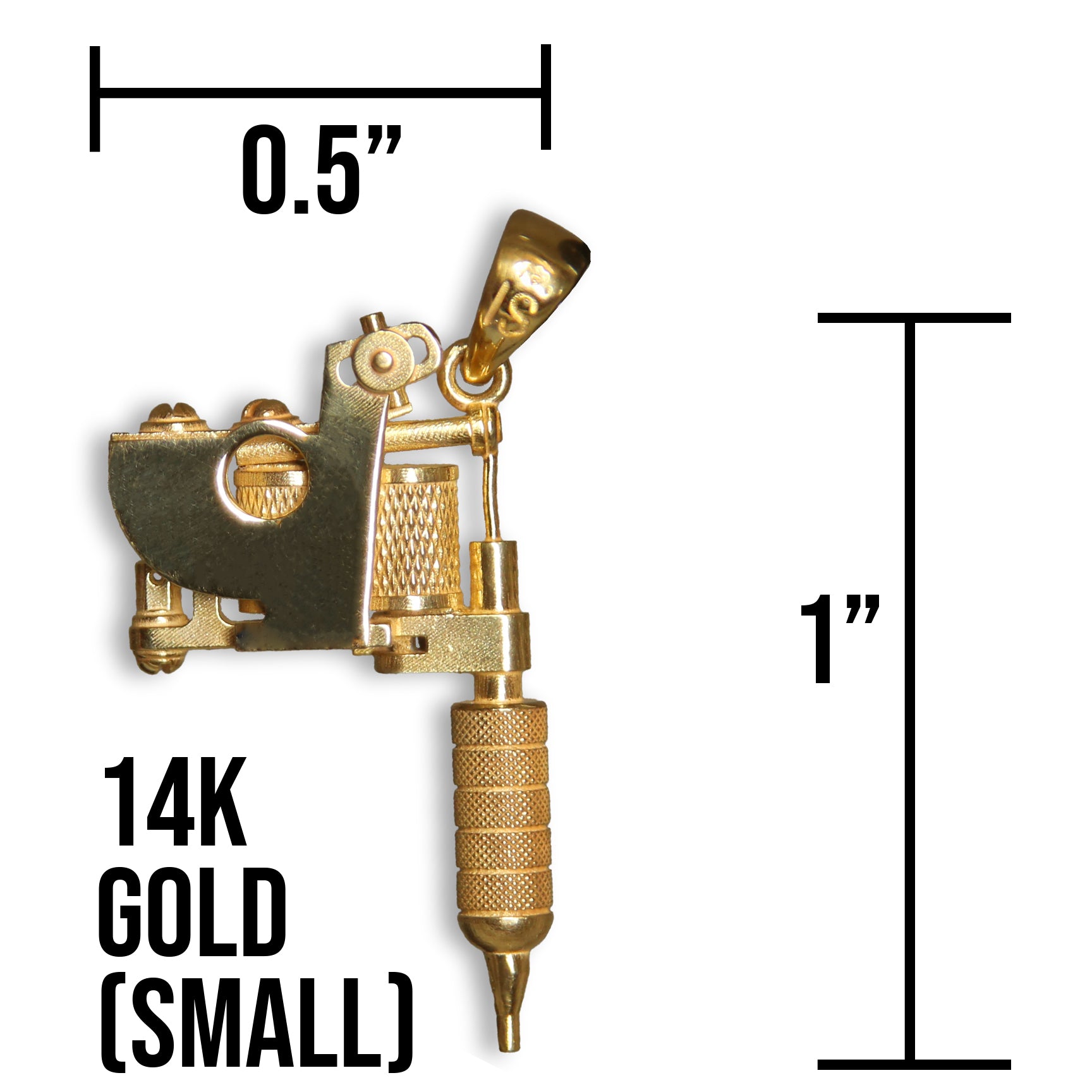 Gold Tattoo Machine Charms