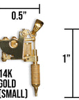 Gold Tattoo Machine Charms