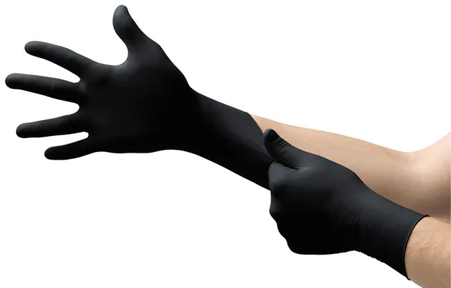 Midknight Nitrile Black Examination Gloves