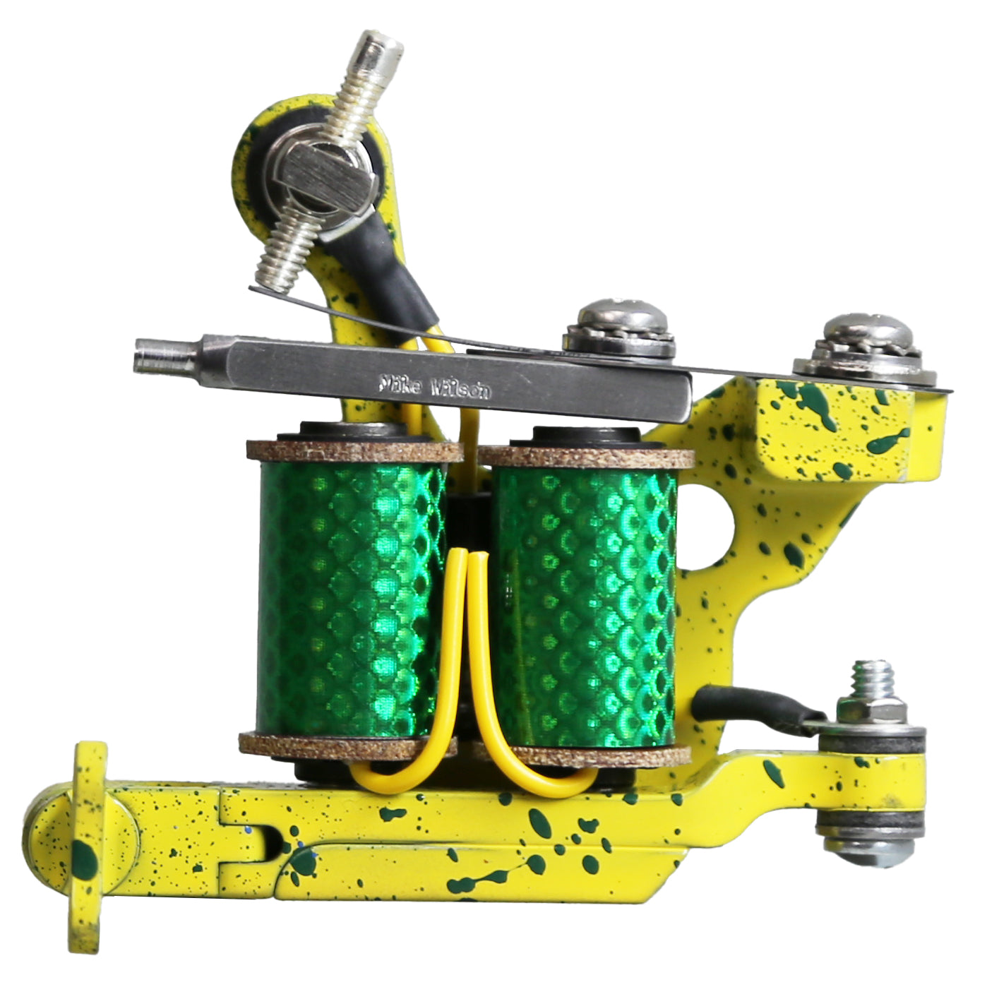 professional liner tattoo machine 1 inch coils yellow green