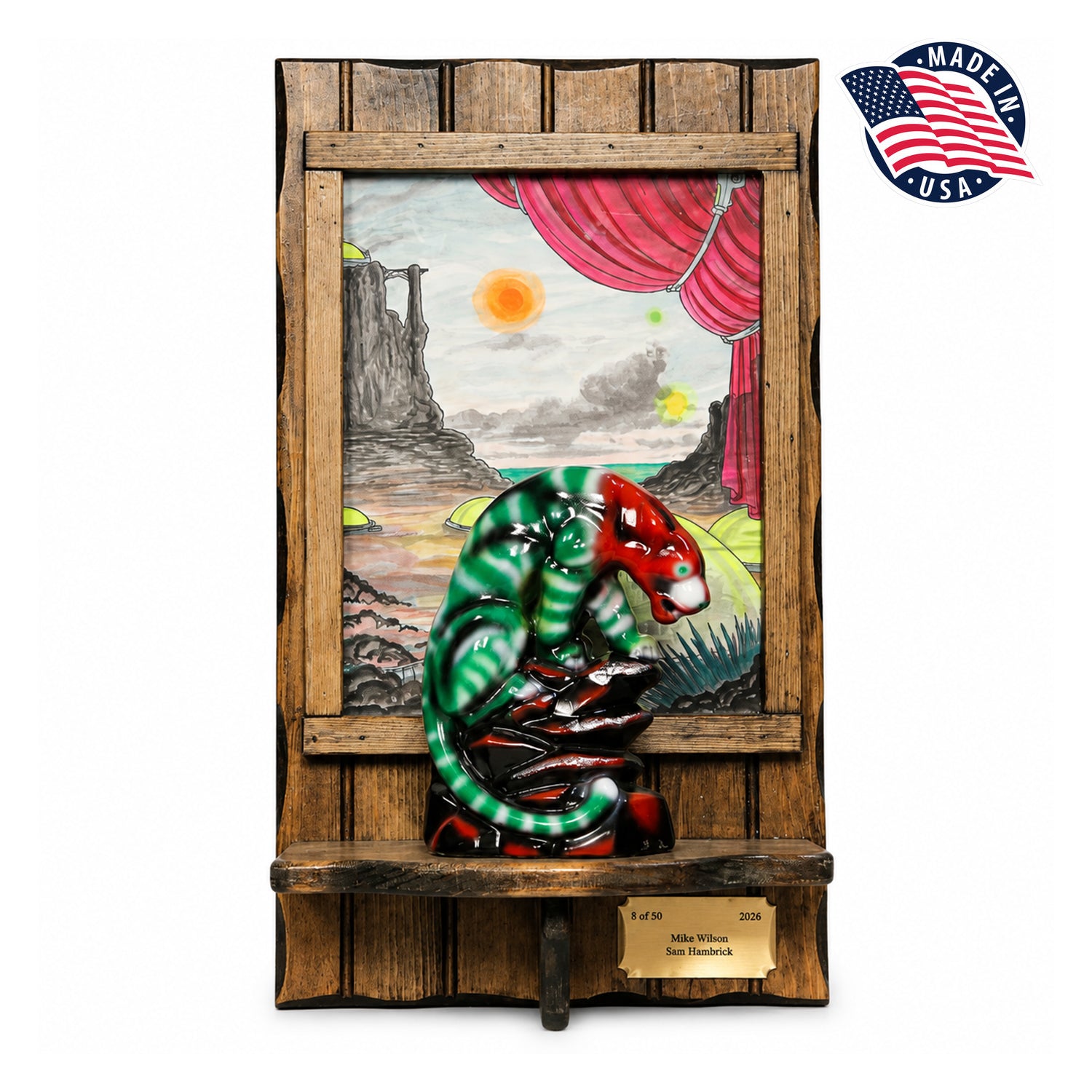 Mike Wilson Panther Placard - Candy Apple - Made in USA