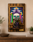 Mike Wilson Panther Placard - Moss Green (On Wall)