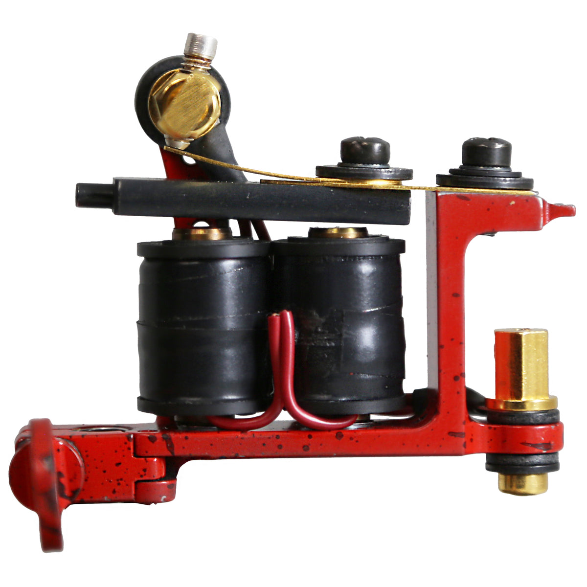 Mini Bulldog liner tattoo machine showing coil-side construction