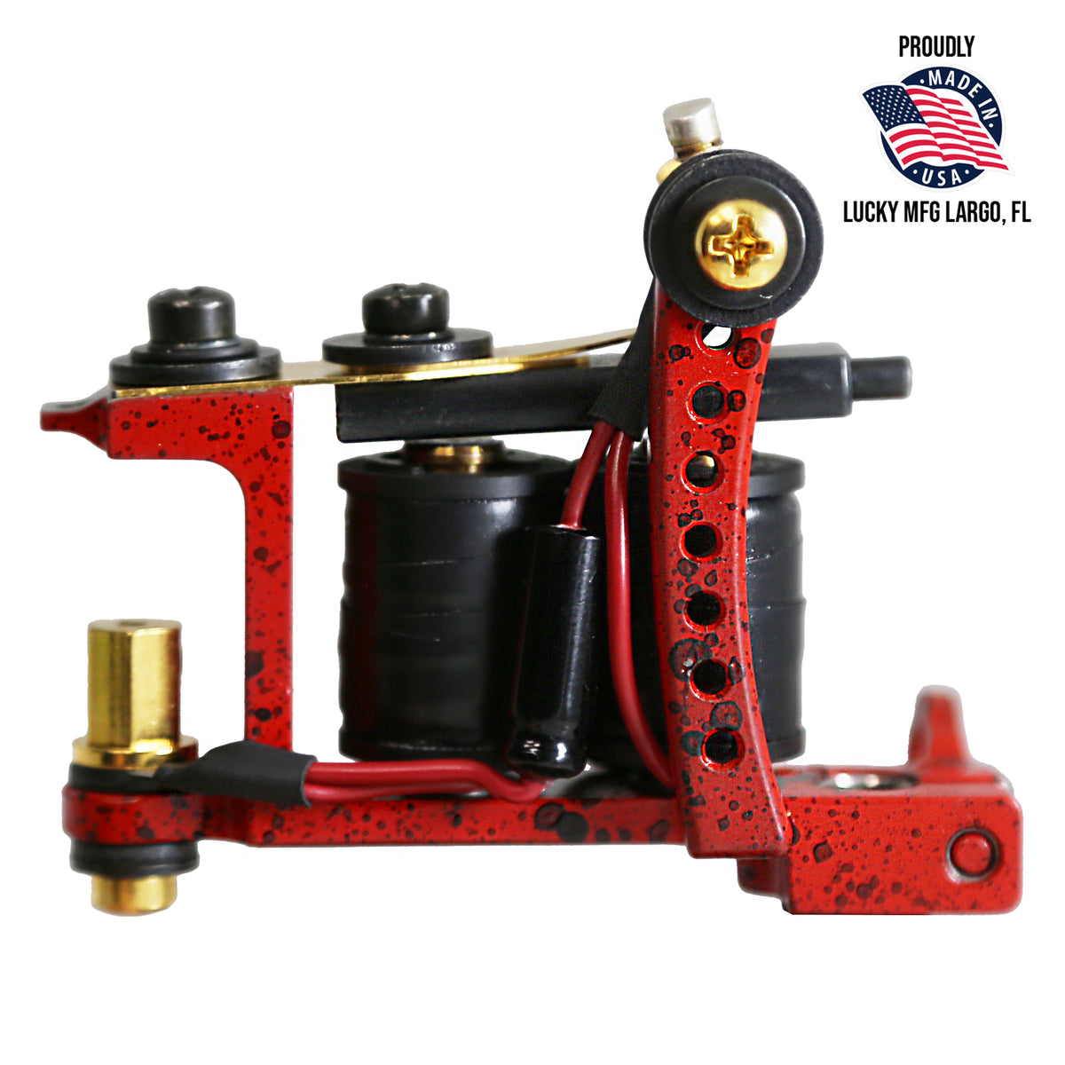 American-made Lucky MFG Mini Bulldog liner with gold-tone hardware