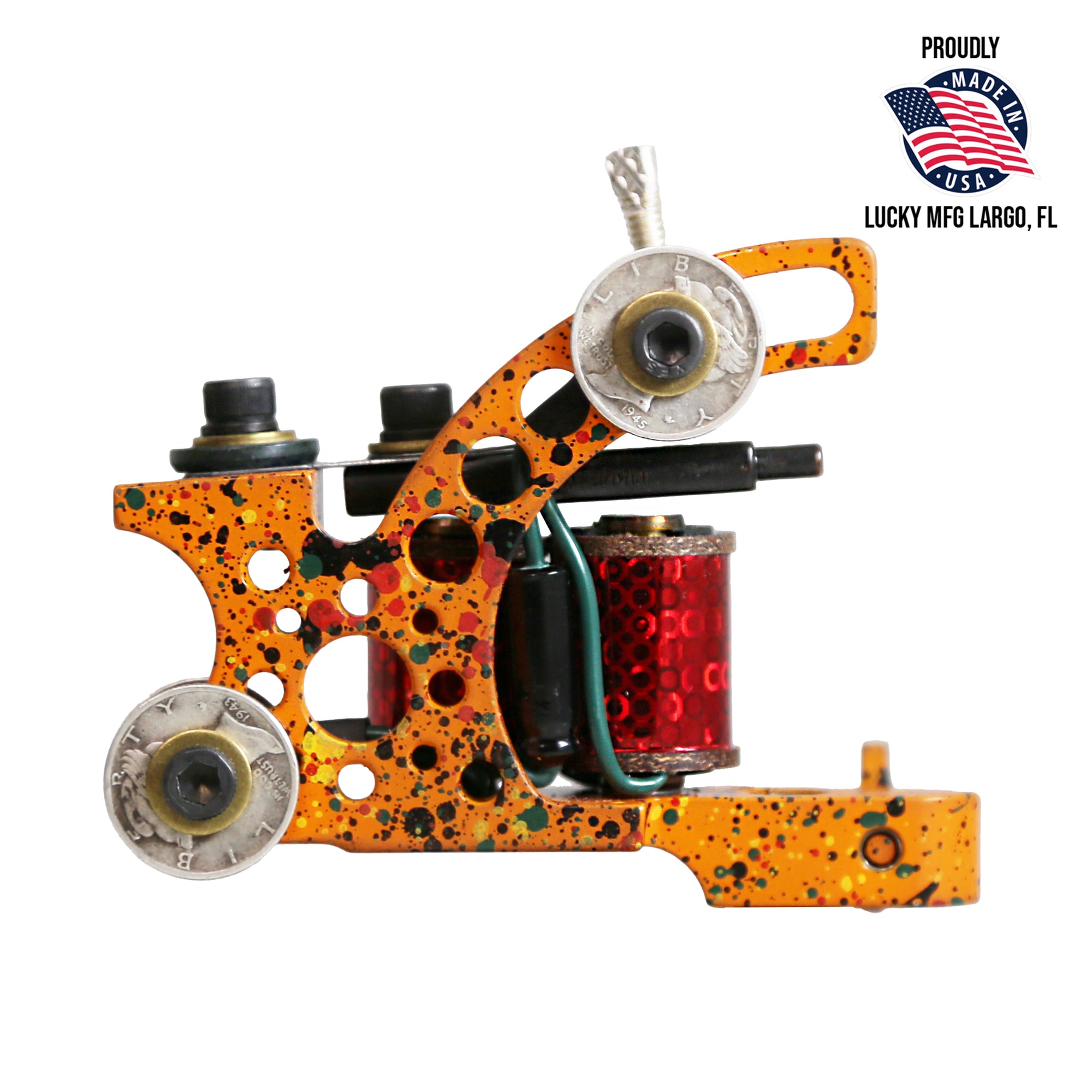Hand-built iron coil liner tattoo machine made in the USA