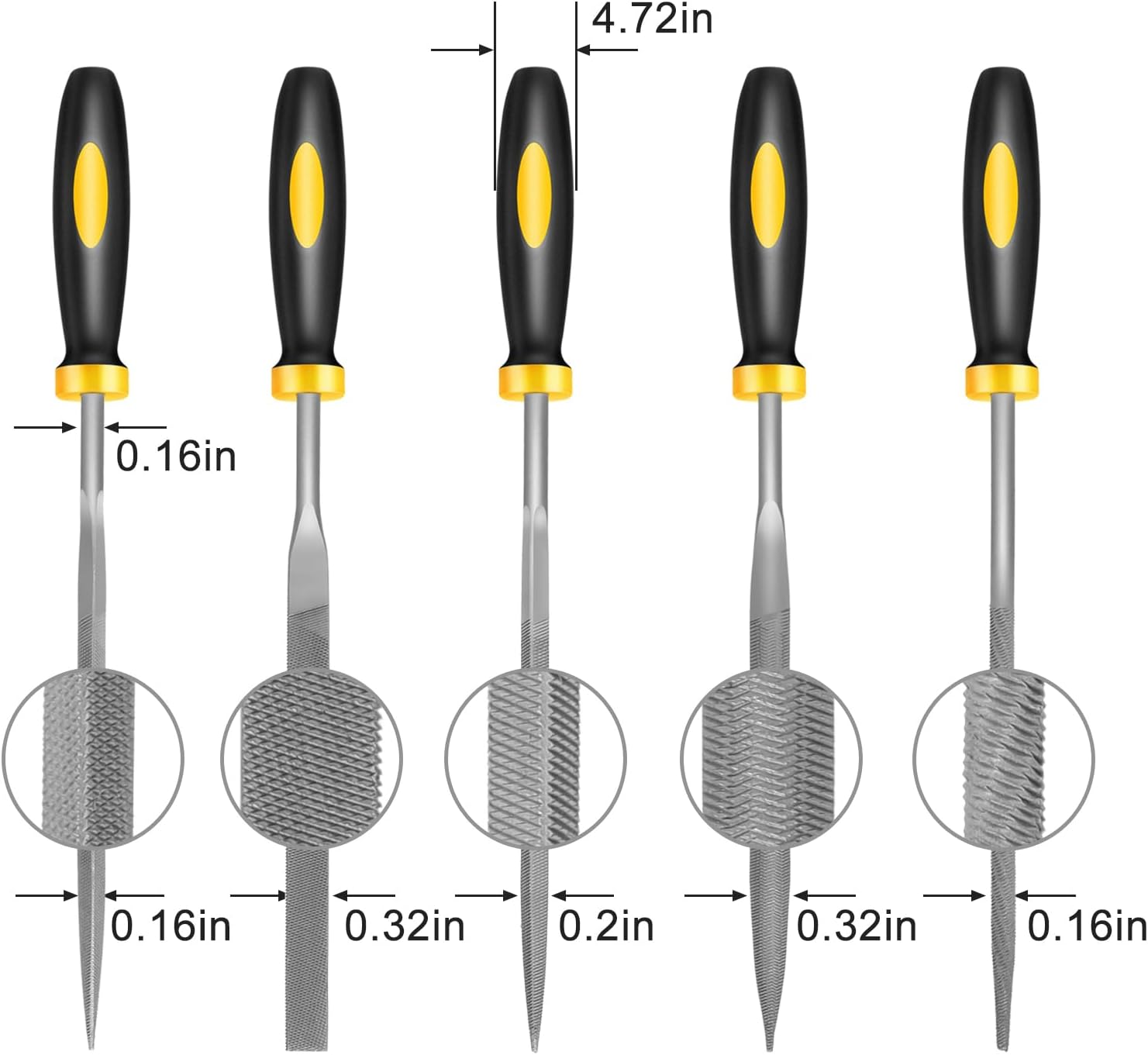 Needle Files Set (Set of 5)