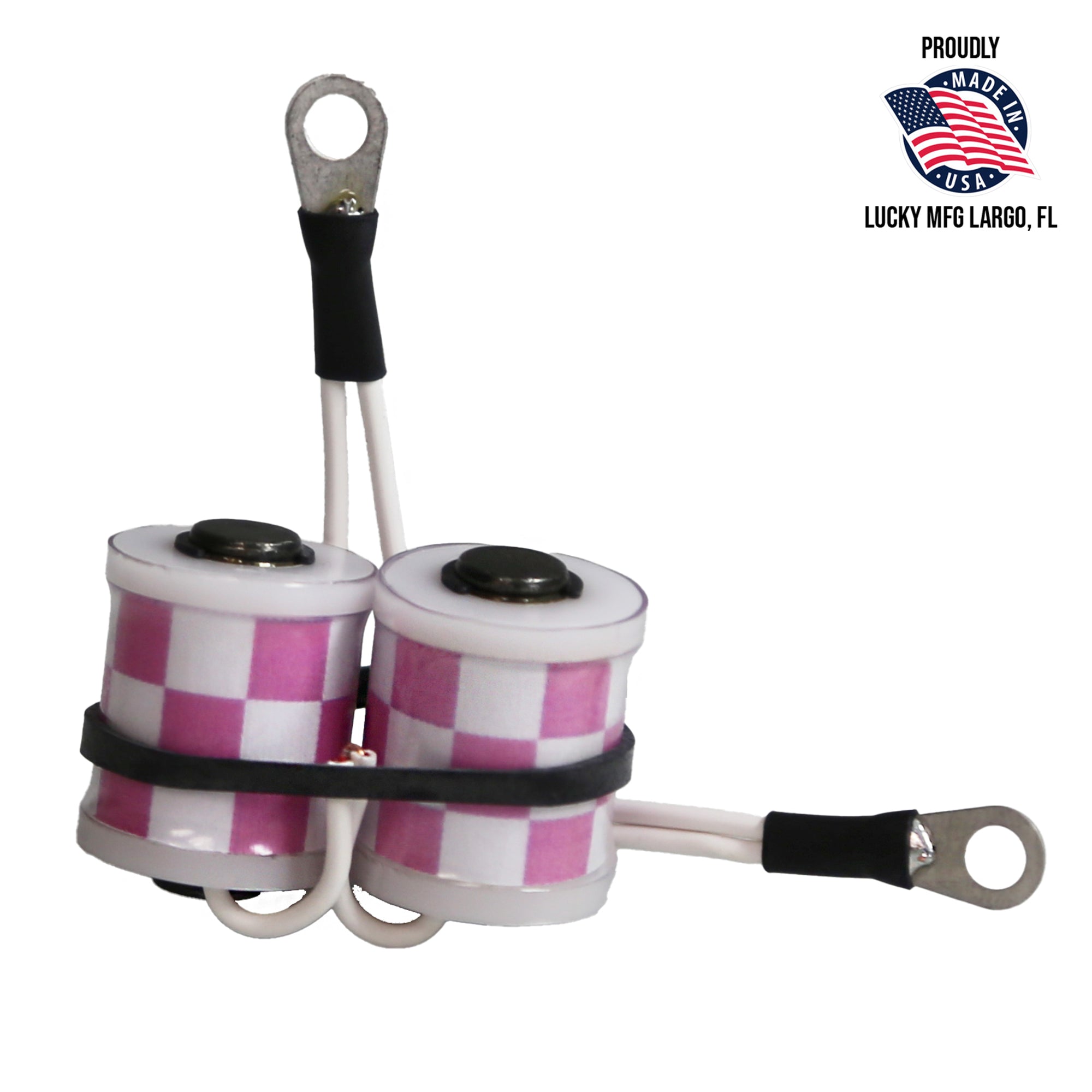 1" Custom Coils - Pink Checkers