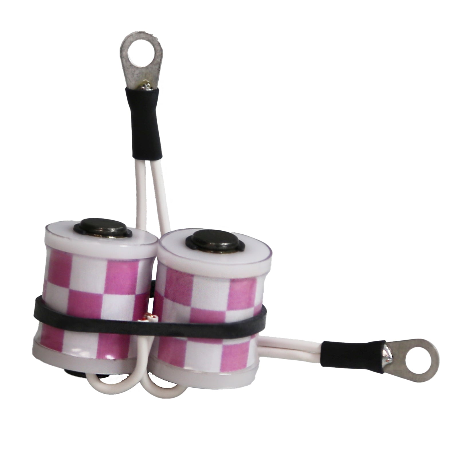1" Custom Coils - Pink Checkers
