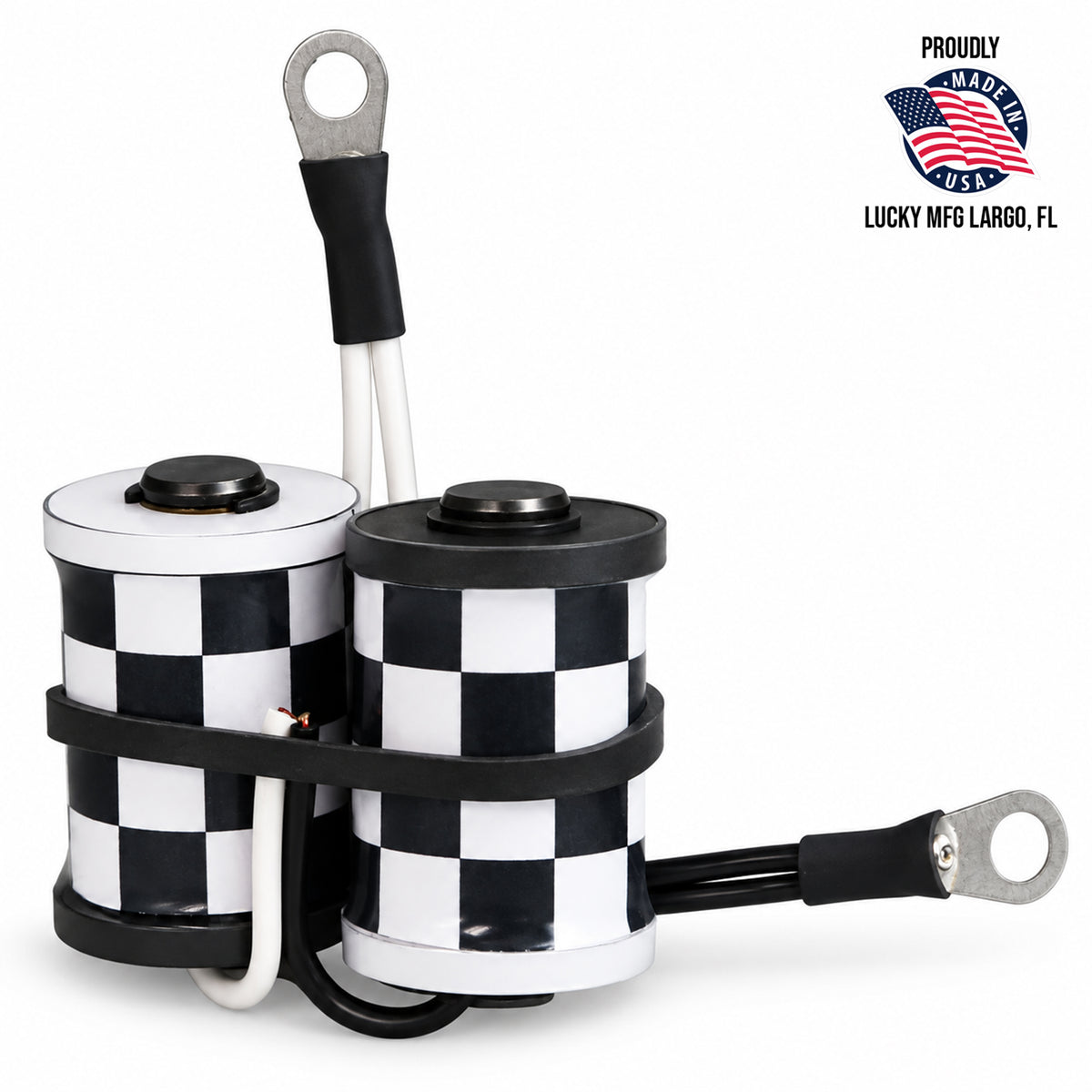 Lucky Supply 1 1/4 inch 8-wrap custom tattoo machine coil set with 35V 47µF capacitor