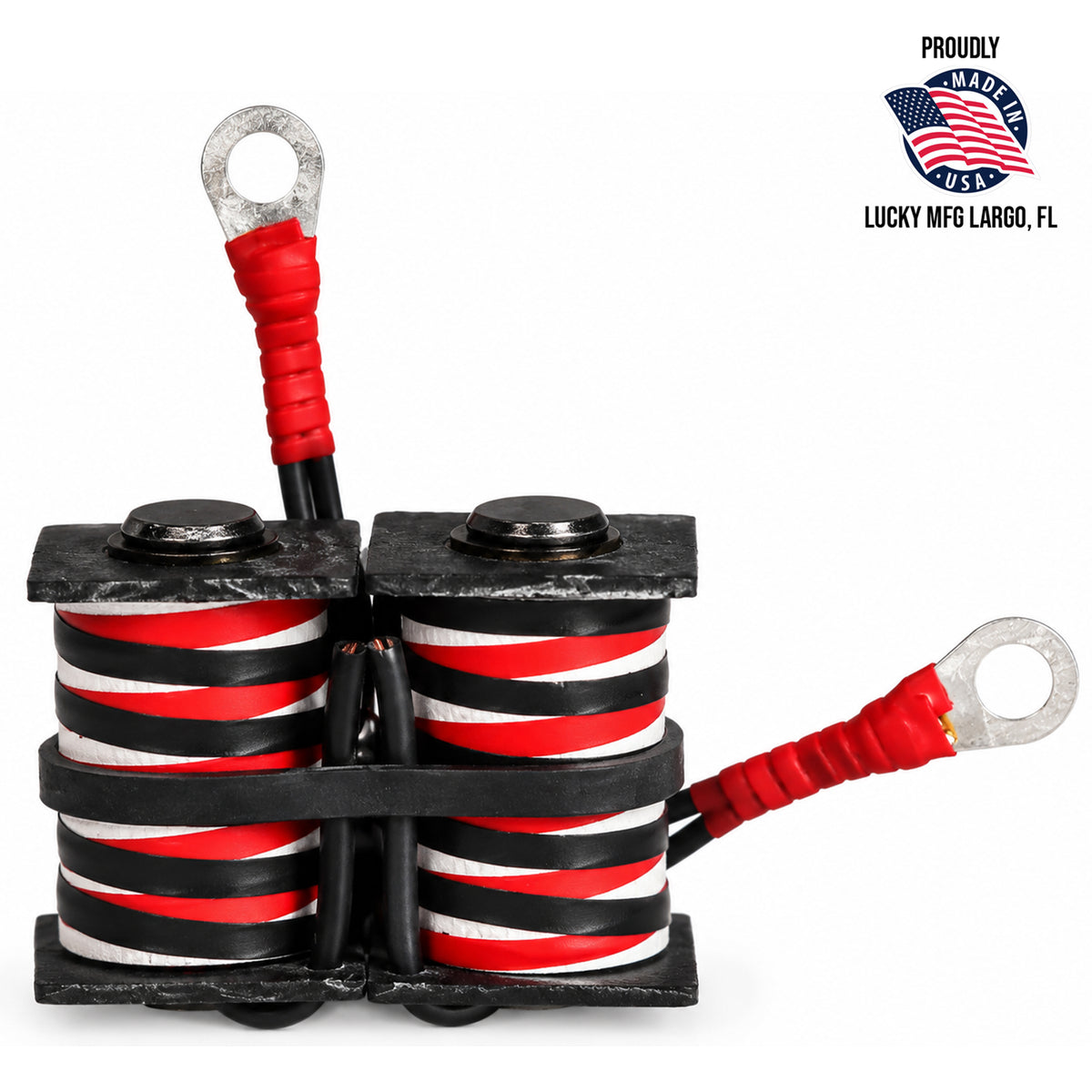 Lucky Supply 1 1/4 inch 8-wrap custom tattoo machine coil set with 35V 47µF capacitor