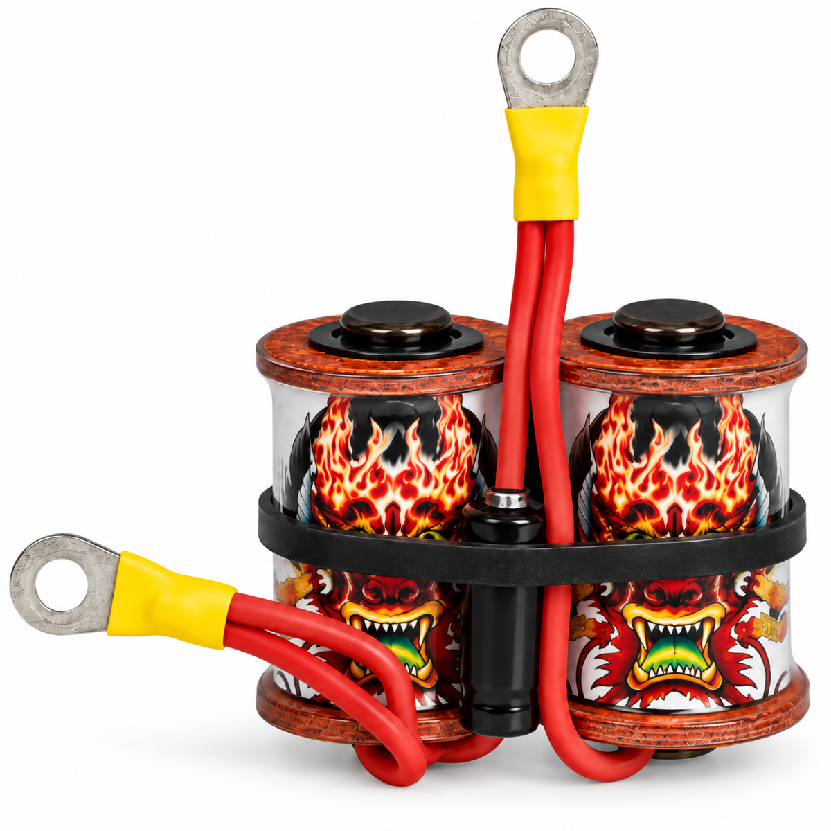 Lucky Supply 1 1/4 inch 8-wrap custom tattoo machine coil set with 50V 47µF capacitor