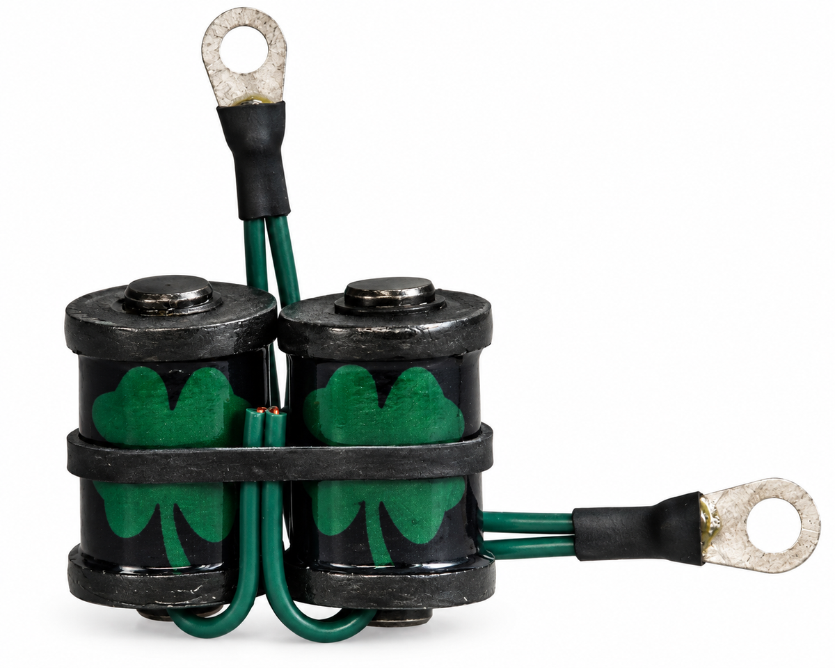 Lucky Supply 1 1/4 inch 8-wrap custom tattoo machine coil set with 35V 47µF capacitor