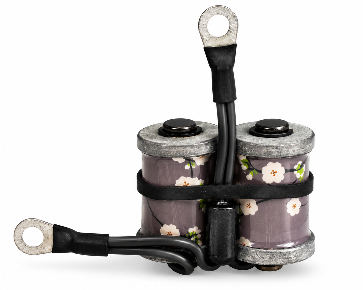 Lucky Supply 1 1/4 inch 8-wrap custom tattoo machine coil set with 35V 47µF capacitor