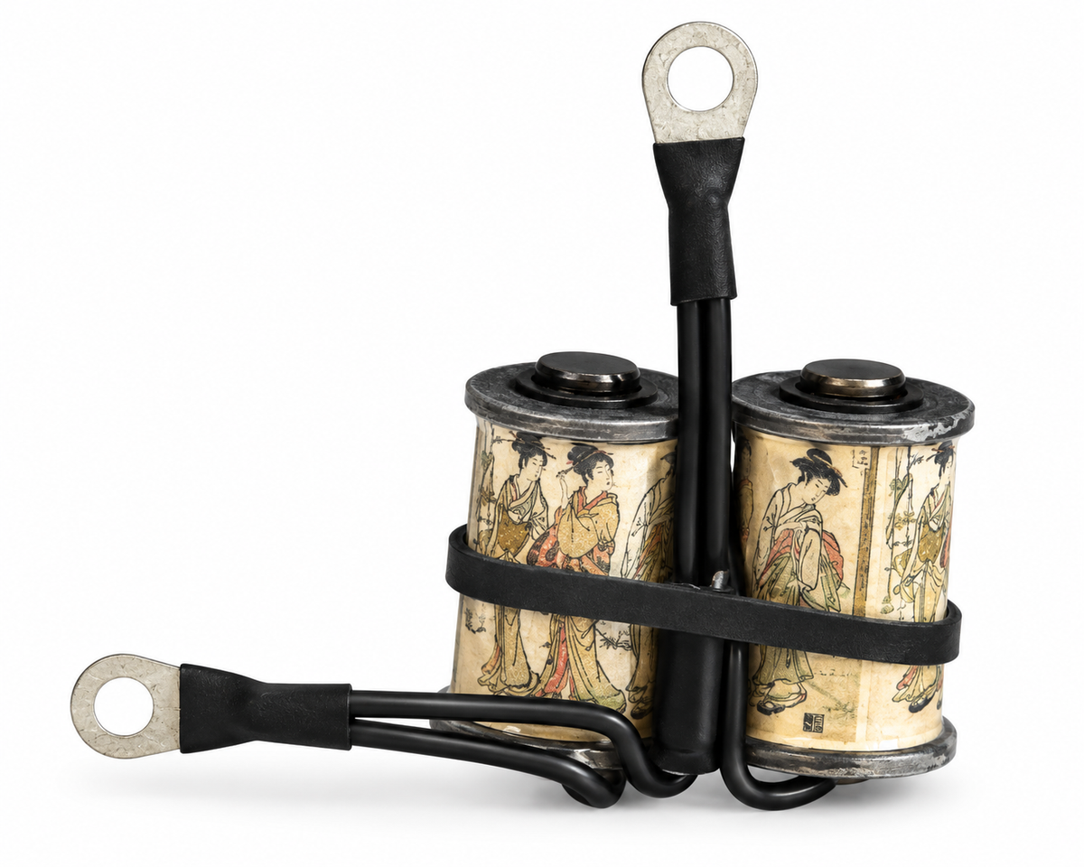 Lucky Supply 1 1/4 inch 8-wrap custom tattoo machine coil set with 35V 47µF capacitor