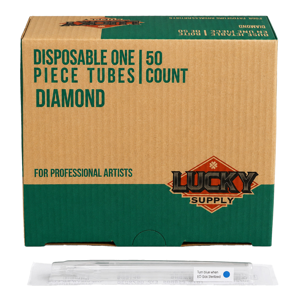 Clear Disposable Angled Cut Tip Diamond Tube Stems