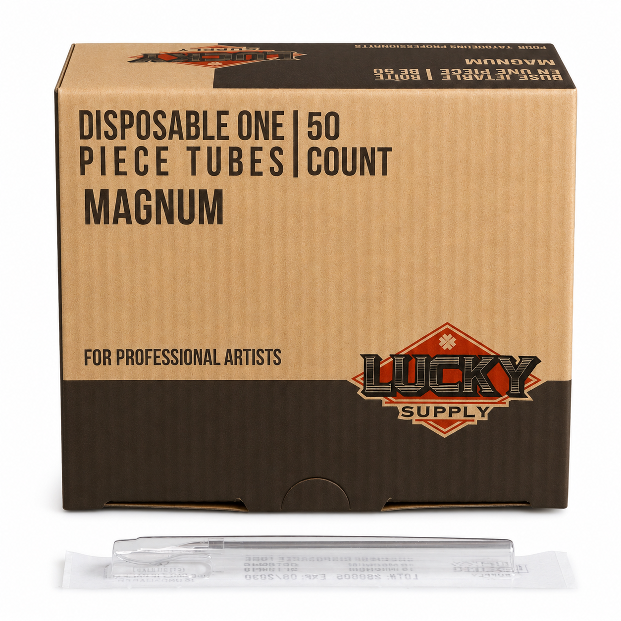 Clear Disposable Straight Cut Tip Magnum Tube Stems