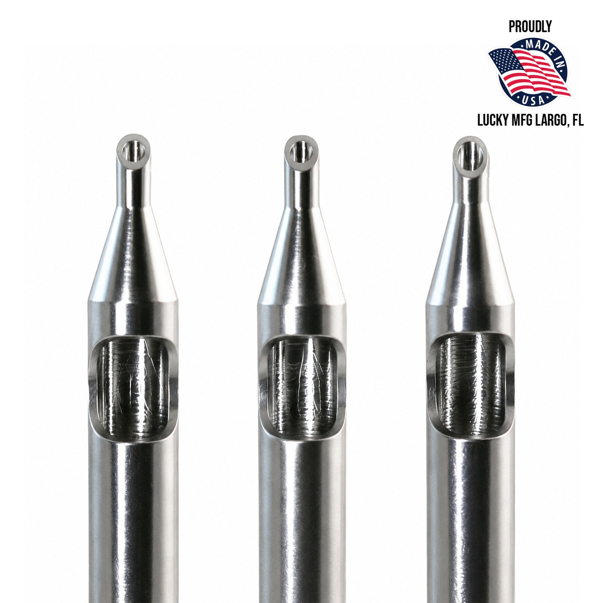 Angled Round Tip One Piece Stainless Steel Tubes