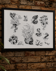 Original Lance McLain Flash Sheets on Brick Wall