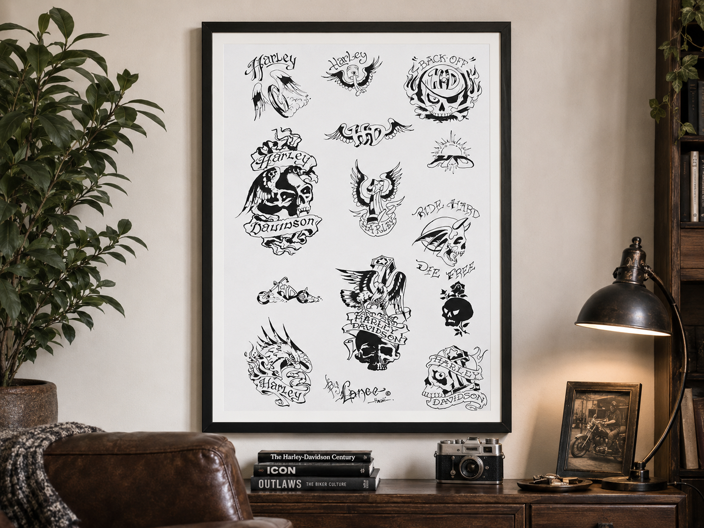Original Lance McLain Flash Sheets on Wall (Office)