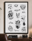 Original Lance McLain Flash Sheets on Wall (Office)