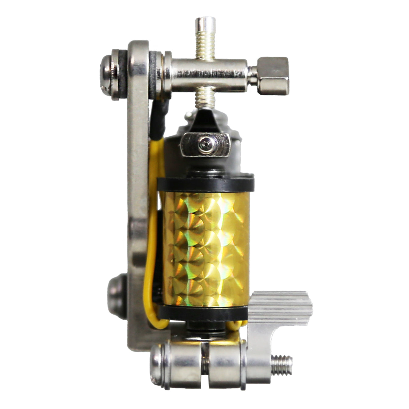 Coil tattoo machine liner armature bar detail gold coils