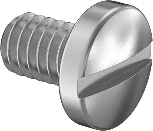 Steel Pan Head Slotted 8-32- 1/4"
