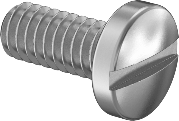 Steel Pan Head Slotted 8-32- 3/8"
