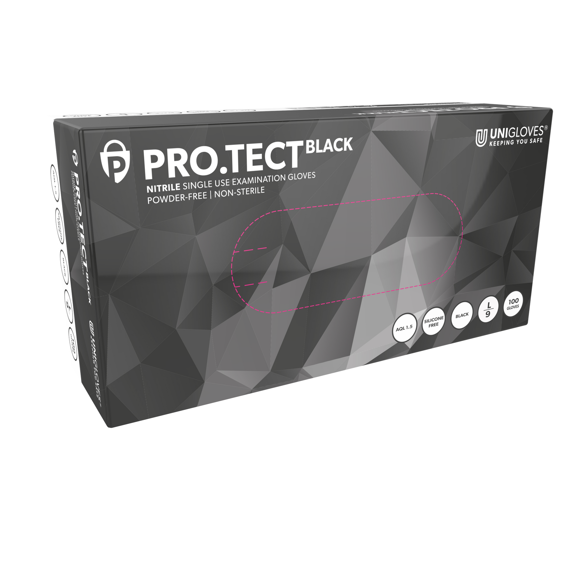 Pro.Tect Black Nitrile Gloves