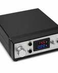 A Lucky Supply power supply unit with a black metal casing, a silver front panel, a digital display showing 14.5V and 0A.