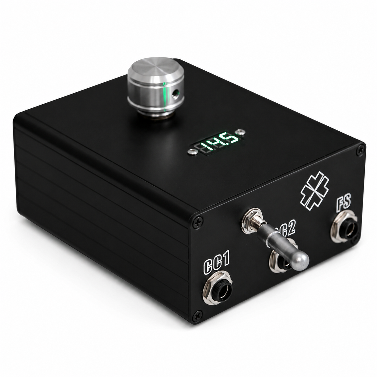 Lucky Compact Dual Power Supply with two 1/4 inch clip cord outputs and footswitch connection