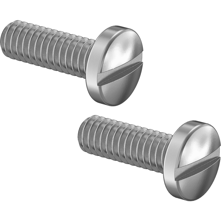Steel Pan Head Slotted 8-32- 1/4"
