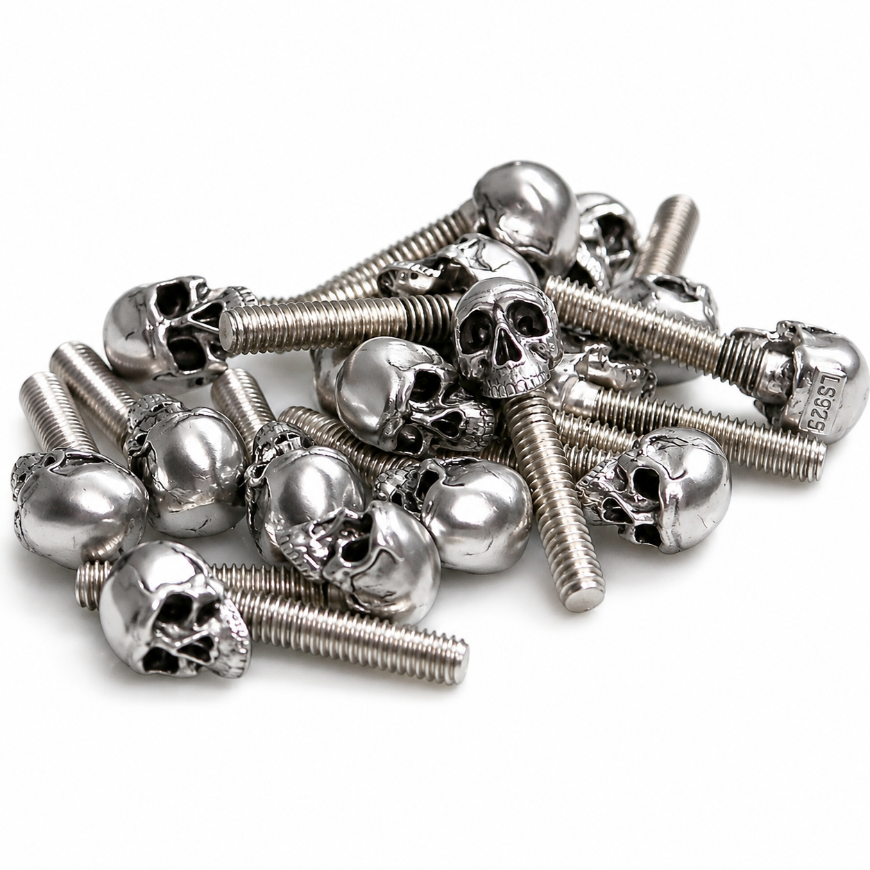 Short Sterling Silver Skull Contact Screw