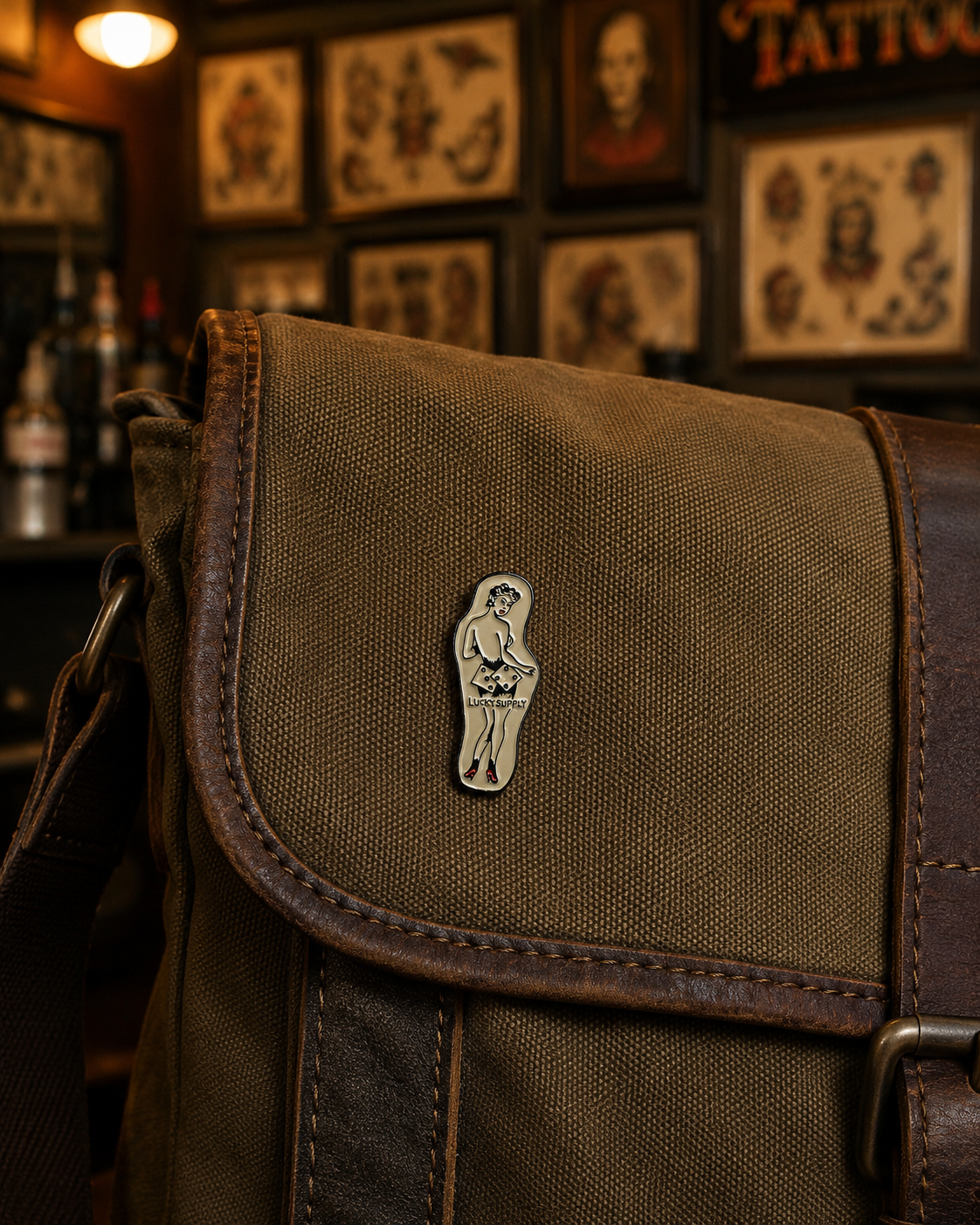 Pin Up Girl Enamel Pin