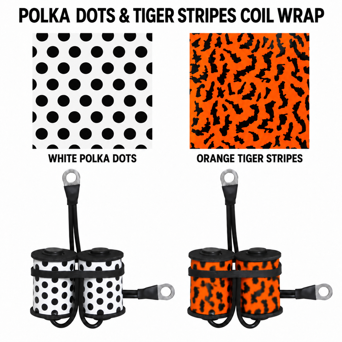 CW461 White Polka Dots Coil Wrap