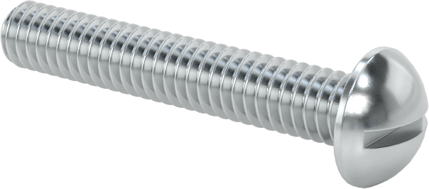 Brass Round Head Slotted 8-32 - 1/4"

