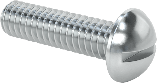 Brass Round Head Slotted 8-32 - 1/4"

