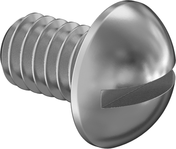 18-8 Stainless Steel Round Head Slotted 8-32 - 1/4"
