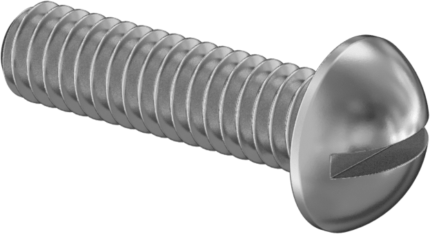 Brass Round Head Slotted 8-32 - 1/4"
