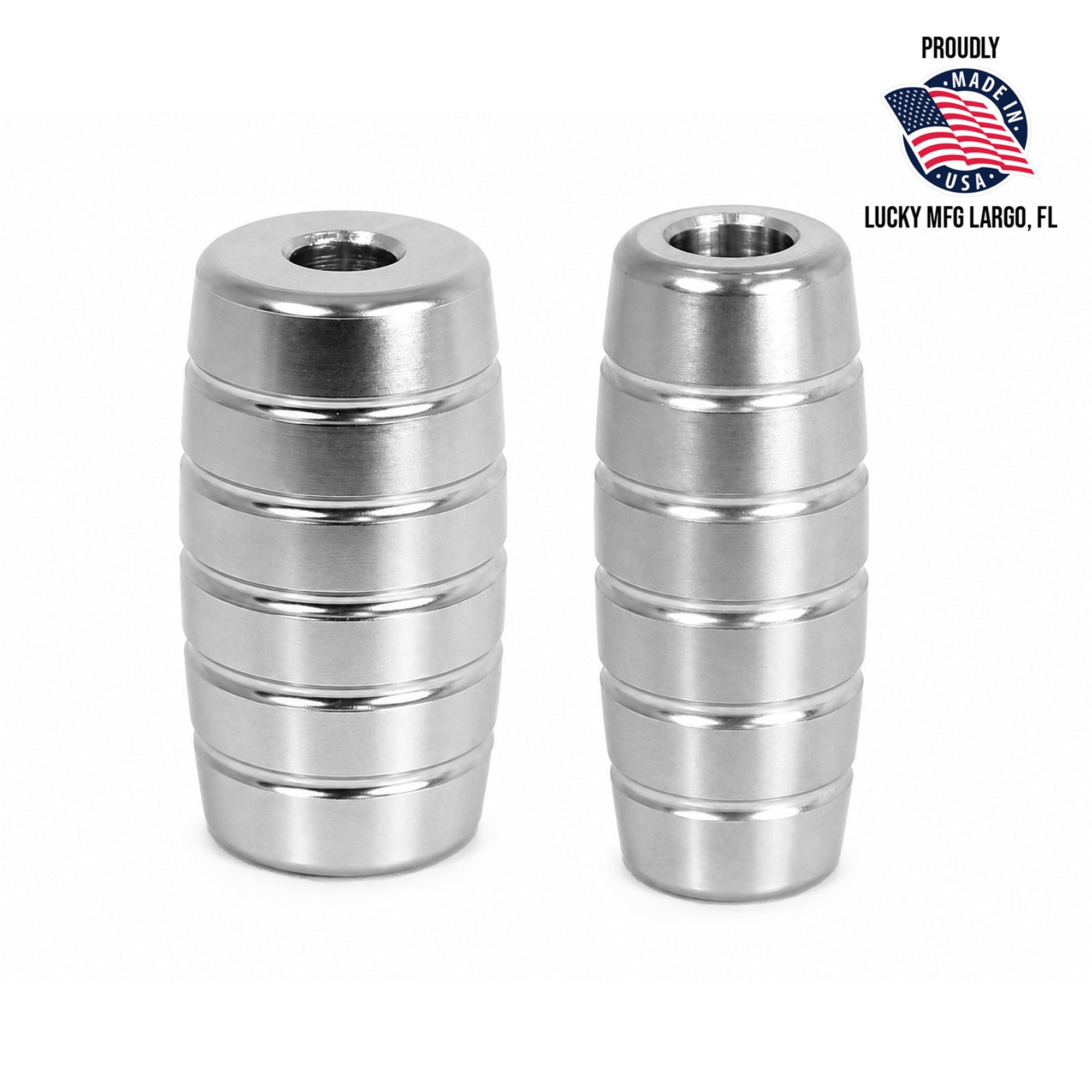 Five Eighths Inch Stainless Steel Ribbed Grip
