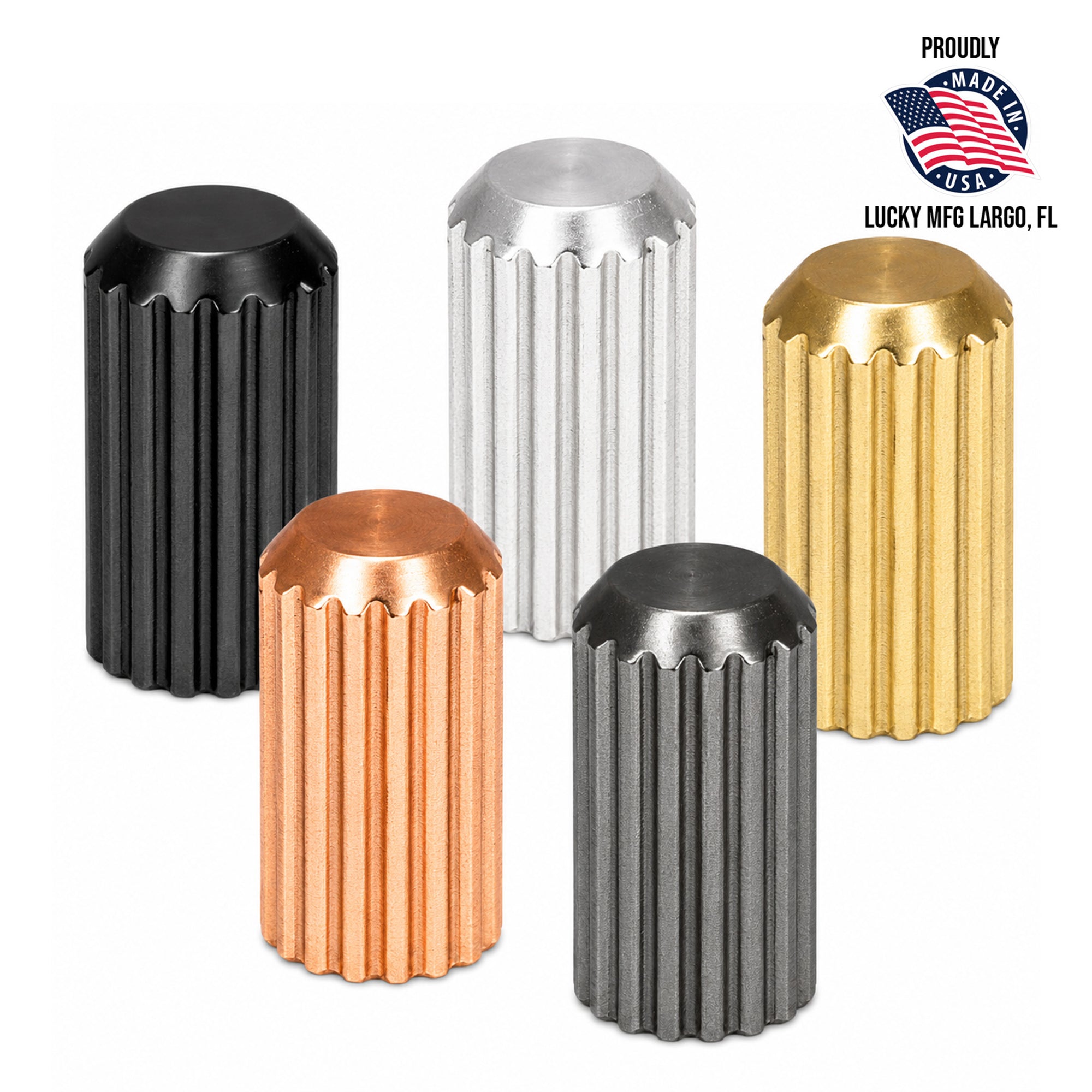 Blackened Ridged Cap Nut