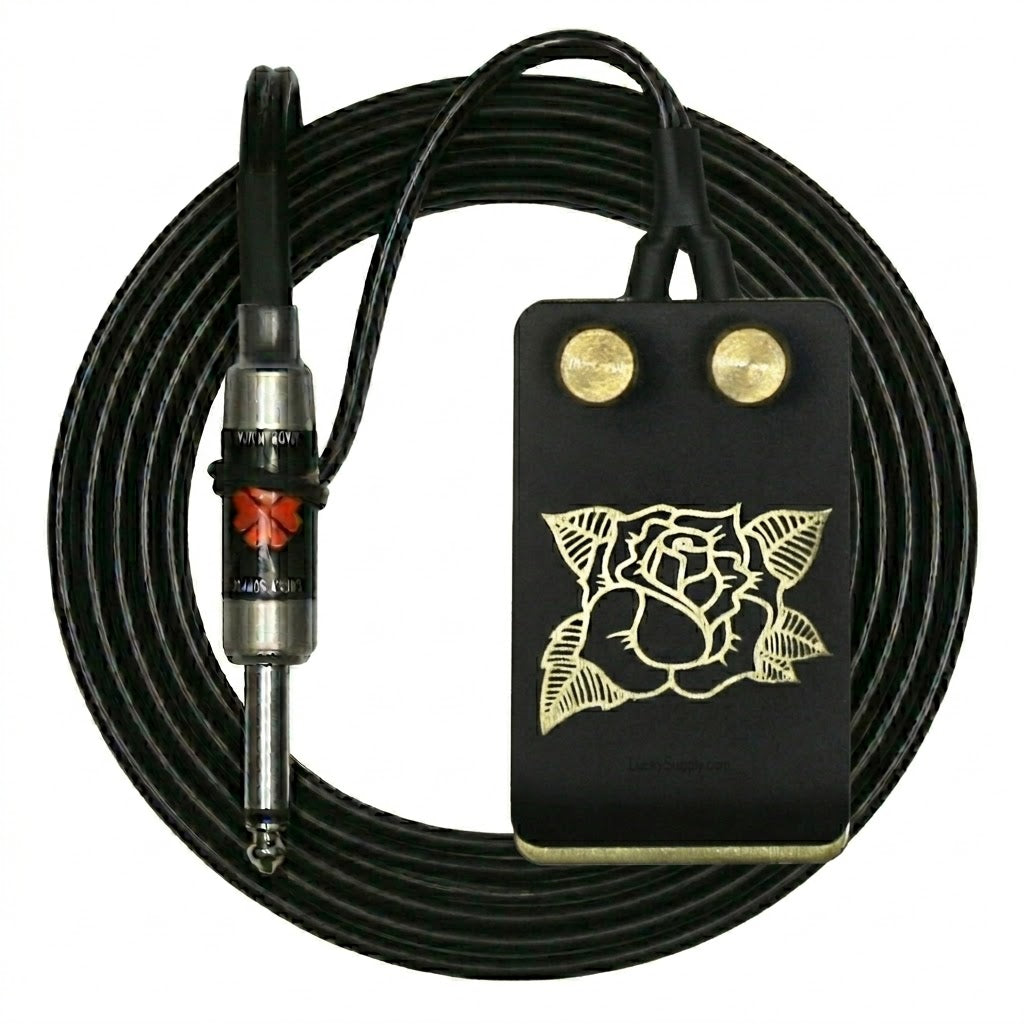 Lucky MFG Black Powder Coated Laser-Engraved Foot Switch
