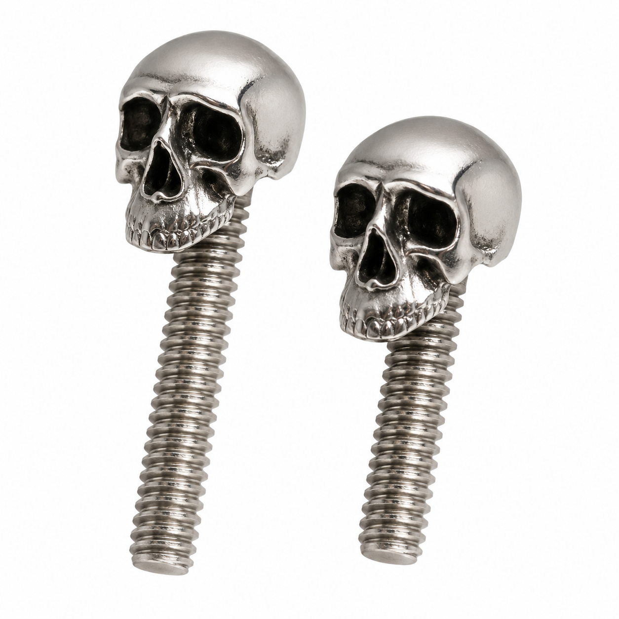Short Sterling Silver Skull Contact Screw