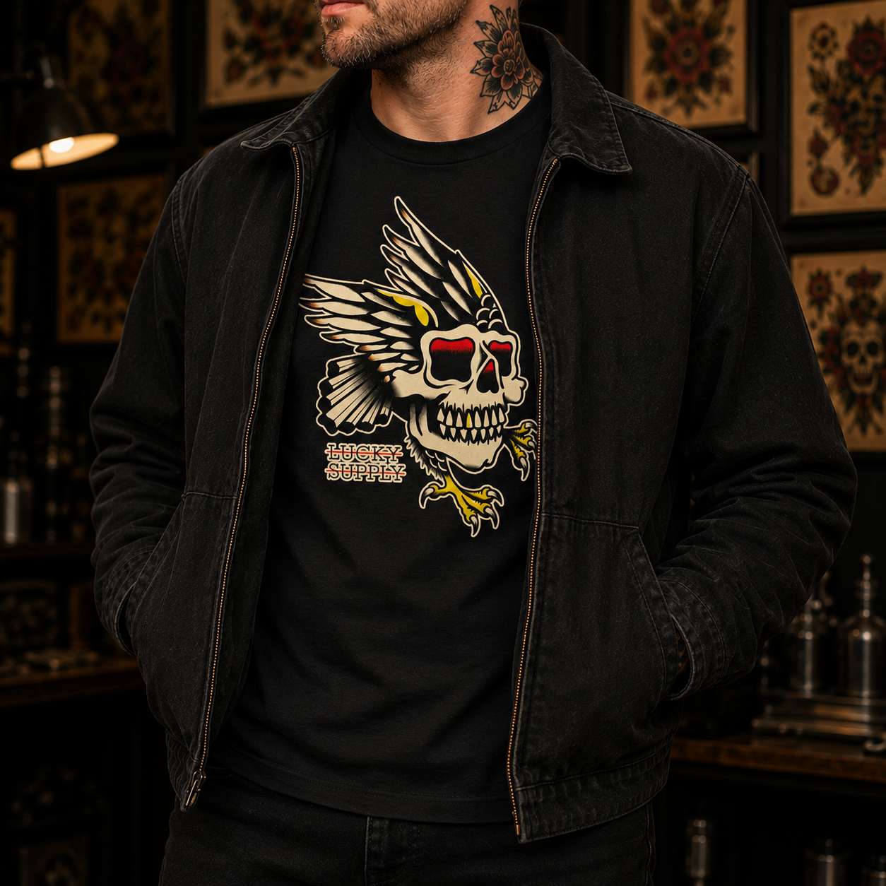 Lucky Supply Skull Eagle Shirt