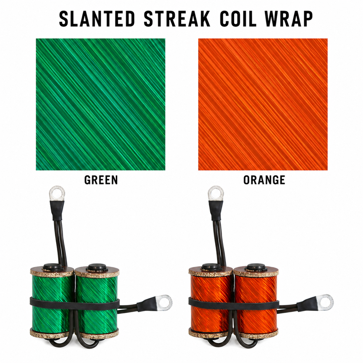 CW204 Green Slanted Streak Coil Wrap