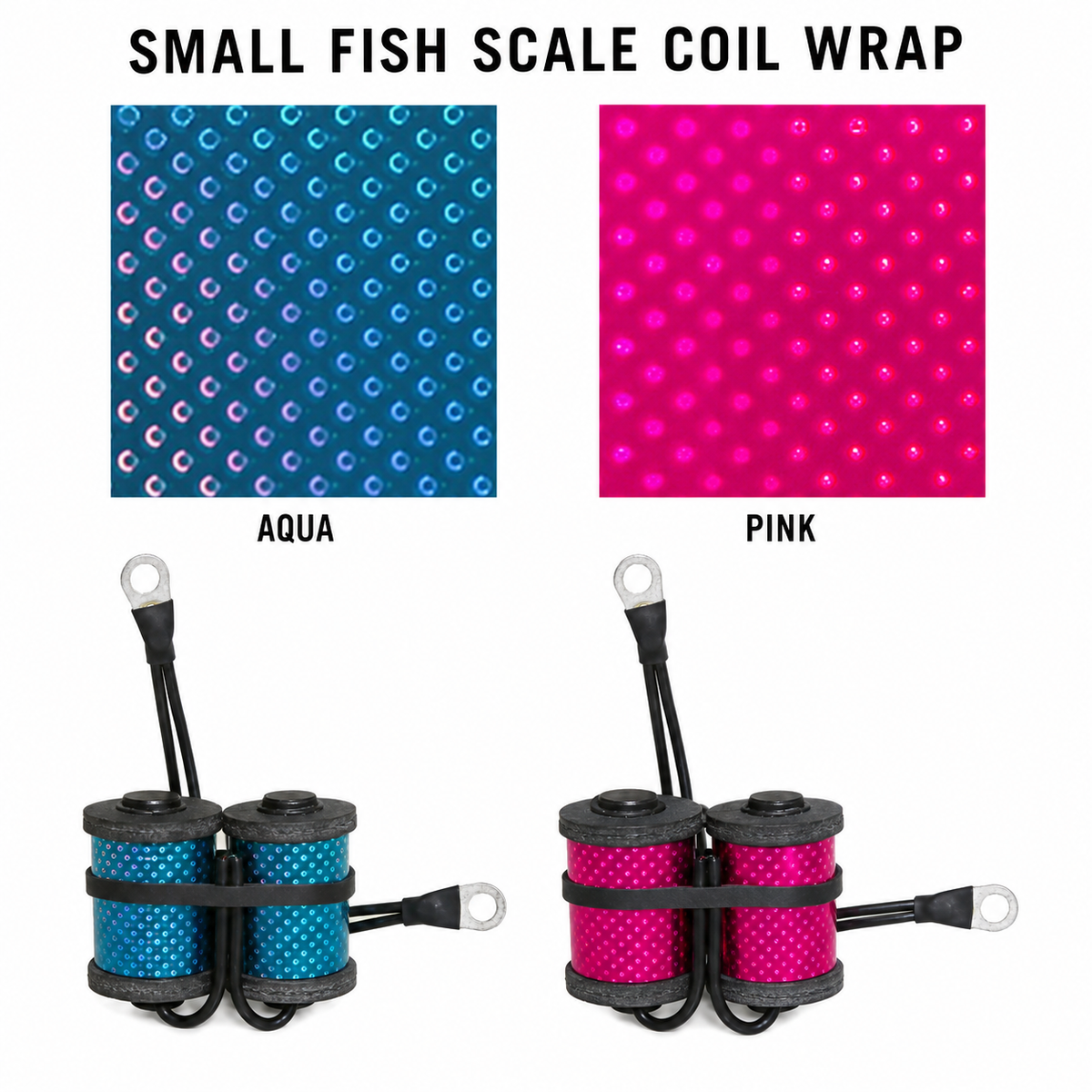 CW178 Pink Small Fish Scale Coil Wrap